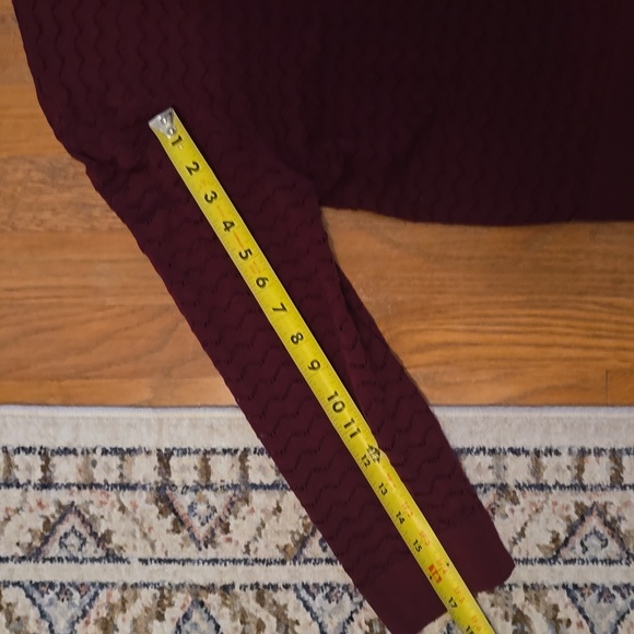 NINA LEONARD BRAND WOMEN'S BURGUNDY WINE OPEN CARDIGAN SHRUG SIZE LARGE - Picture 13 of 15